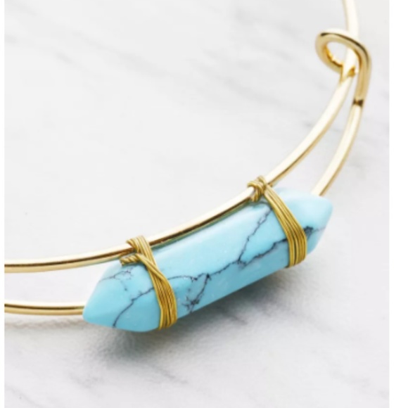 ADJUSTABLE STONE BANGLE - Picture 2 of 3